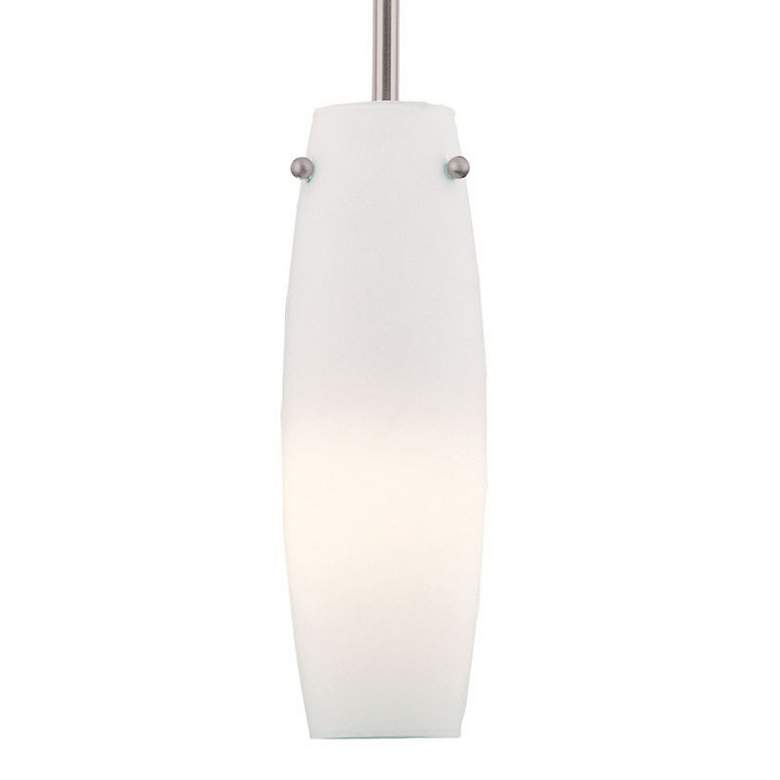 Image 4 Cristof 3 3/4"W Brushed Nickel Mini Pendant w/ Opal Glass more views