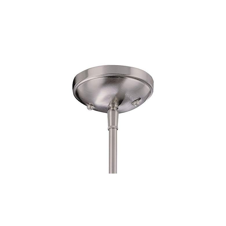 Image 5 Cristof 3 3/4"W Brushed Nickel Mini Pendant w/ Opal Glass more views