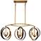 Criterium 40"W Brass and Iron Kitchen Island Light Pendant