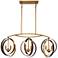Criterium 40"W Brass and Iron Kitchen Island Light Pendant