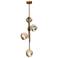 Crithmum 13 1/2" Wide Plating Brass 4-Light Pendant