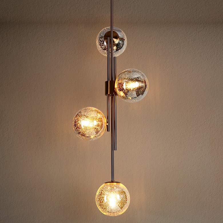 Image 4 Crithmum 13 1/2" Wide Plating Brass 4-Light Pendant more views
