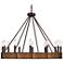 Crocodile Leather Jessa 29 1/2" Wide Bronze Wheel Chandelier