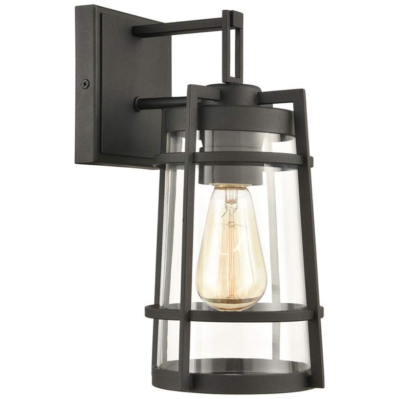 Image 1 Crofton 12 inch High 1-Light Outdoor Sconce - Charcoal