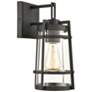 Crofton 12" High 1-Light Outdoor Sconce - Charcoal