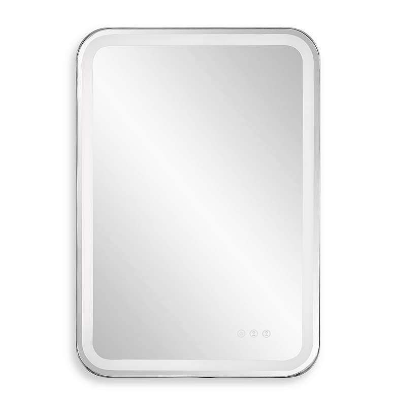Image 3 Crofton Polished Nickel 22 1/4" x 32 1/4" LED Wall Mirror