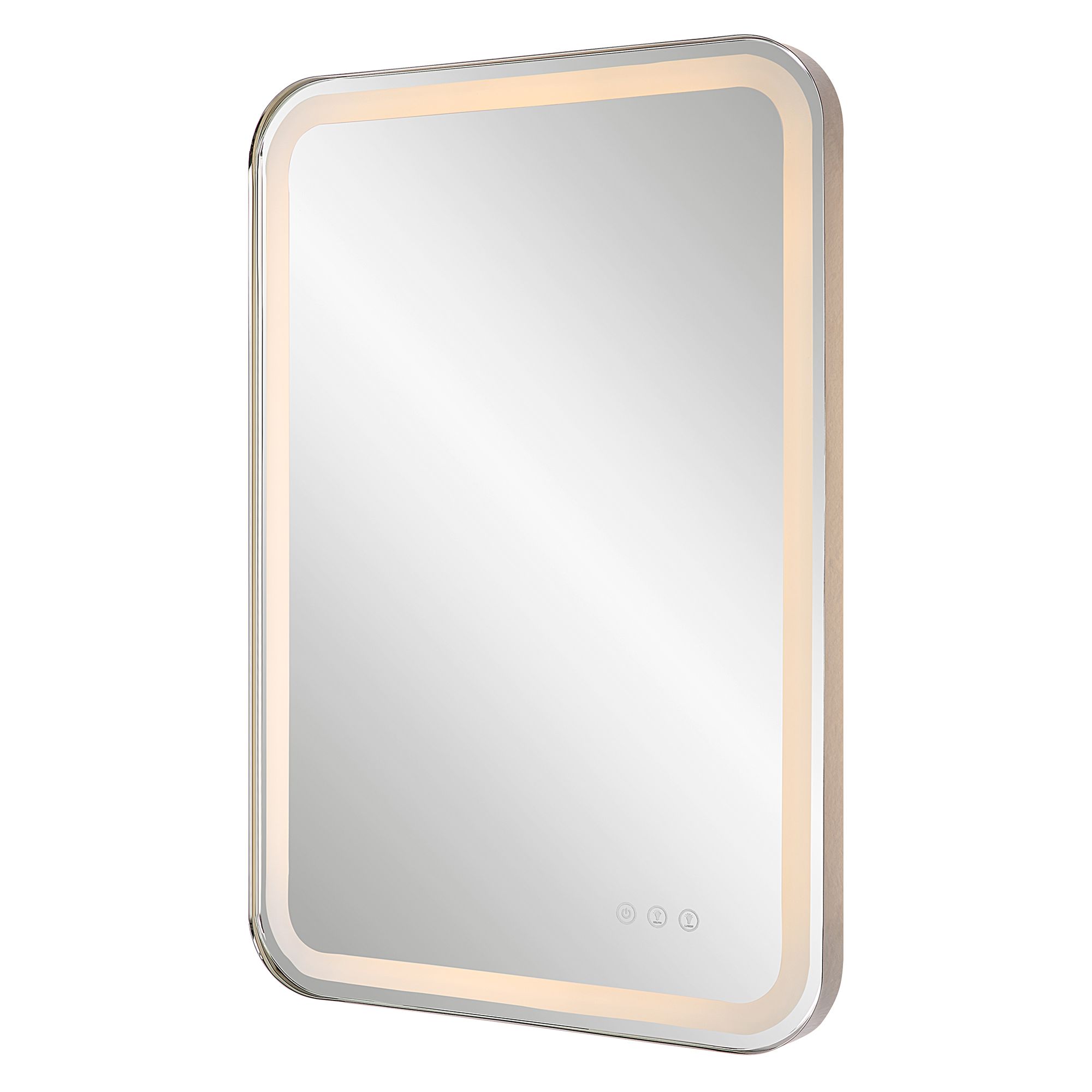 Crofton Polished Nickel 22 1/4" x 32 1/4" LED Wall Mirror in scene