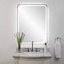 Thumbnail2 of Crofton Satin Black 30" x 40" Rectangular LED Wall Mirror