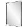 7_Crofton Satin Black 30" x 40" Rectangular LED Wall Mirror more views
