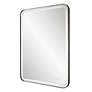 Crofton Satin Black 30" x 40" Rectangular LED Wall Mirror in scene