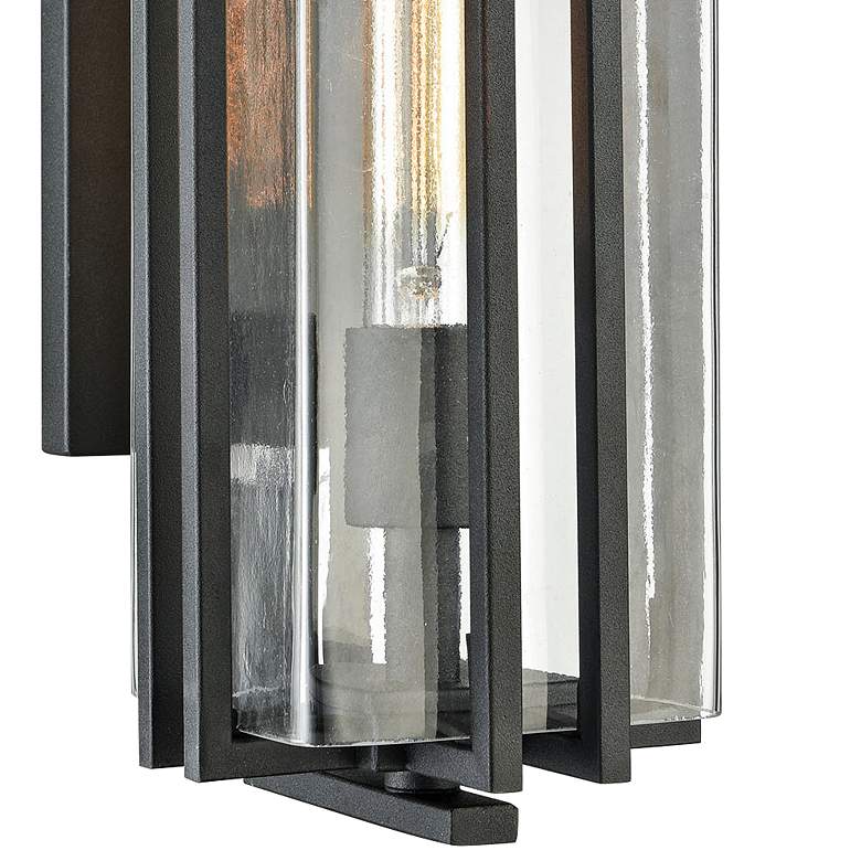 Image 2 Croftwell 15" High Textured Matte Black Outdoor Wall Light more views