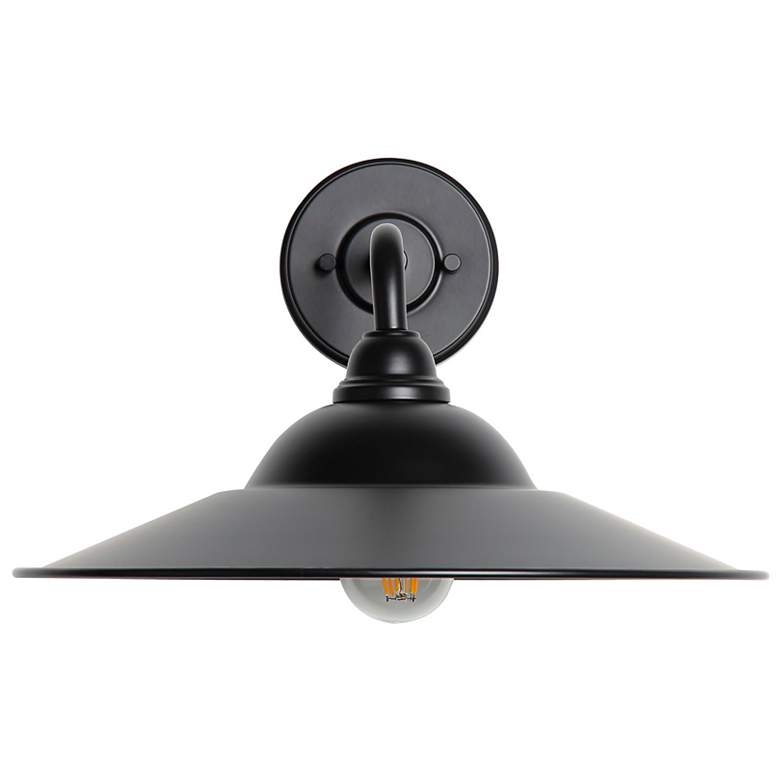 Image 1 Croma LED 15" Wall Sconce - Outdoor in Matte Black with Matte Black Shade