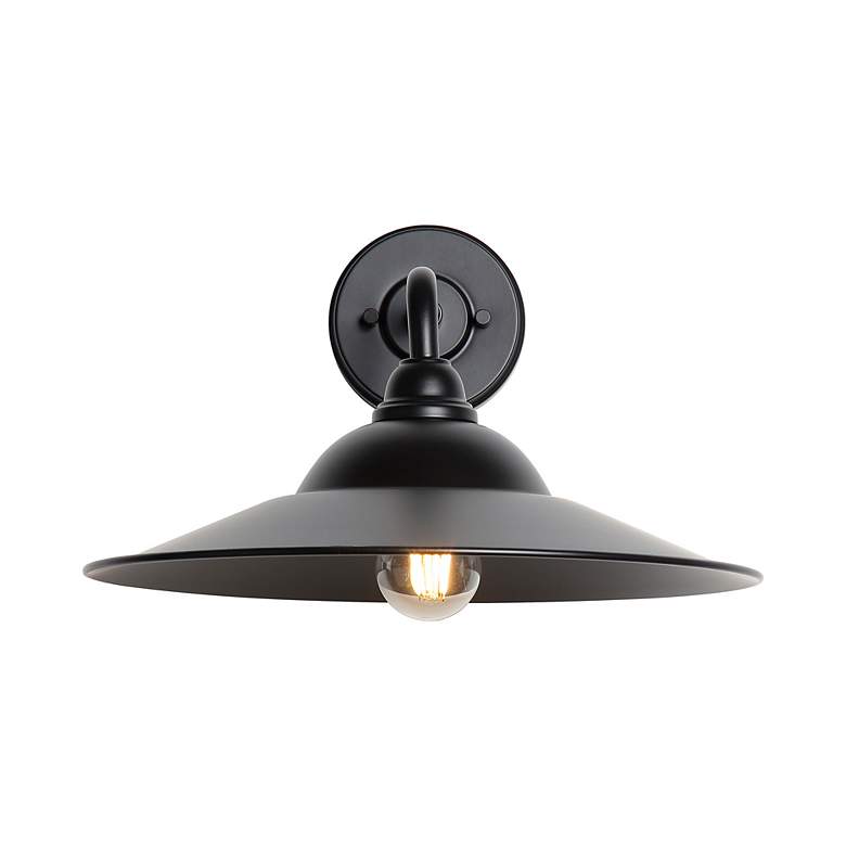 Image 5 Croma LED 15" Wall Sconce - Outdoor in Matte Black with Matte Black Shade more views