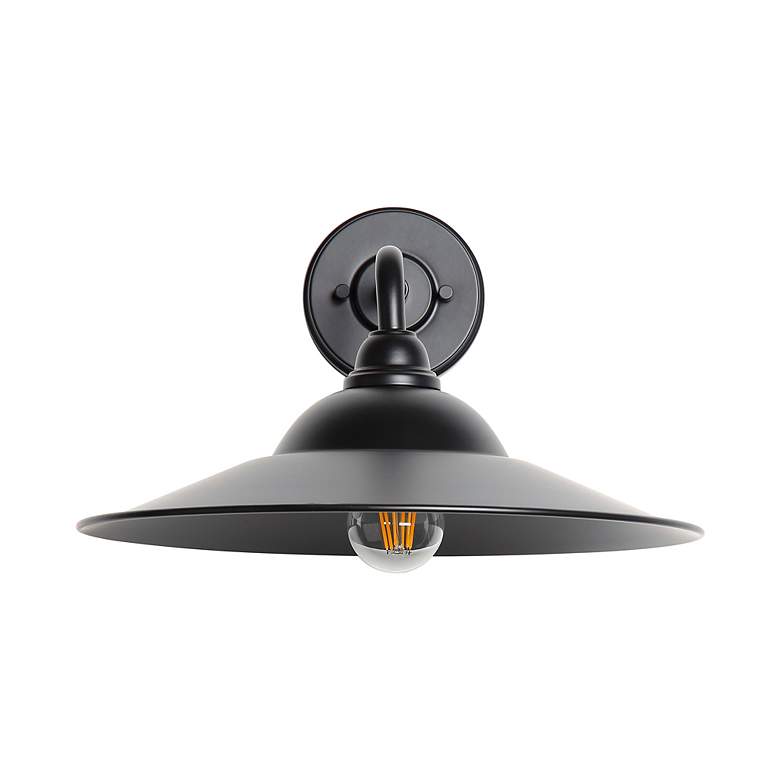Image 6 Croma LED 15" Wall Sconce - Outdoor in Matte Black with Matte Black Shade more views