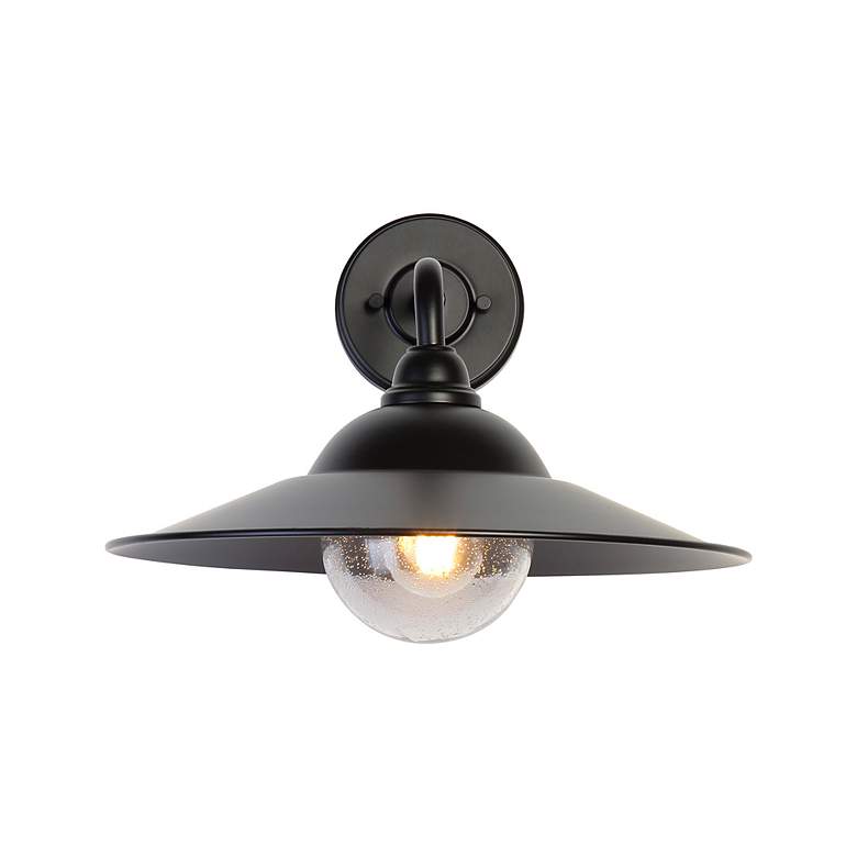 Image 2 Croma LED 15" Wall Sconce - Outdoor in Matte Black with Matte Black Shade more views