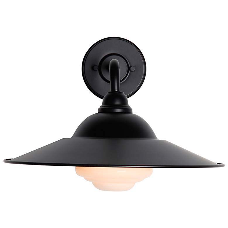 Image 2 Croma LED 15" Wall Sconce - Outdoor in Matte Black with Matte Black Shade