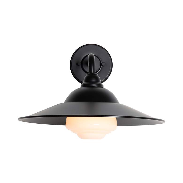 Image 3 Croma LED 15" Wall Sconce - Outdoor in Matte Black with Matte Black Shade more views