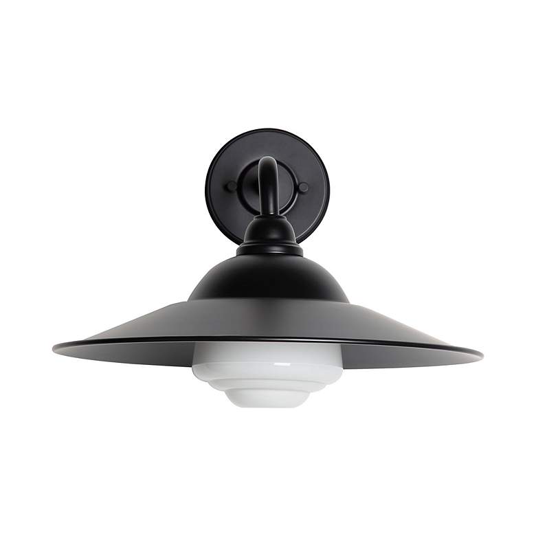 Image 4 Croma LED 15" Wall Sconce - Outdoor in Matte Black with Matte Black Shade more views