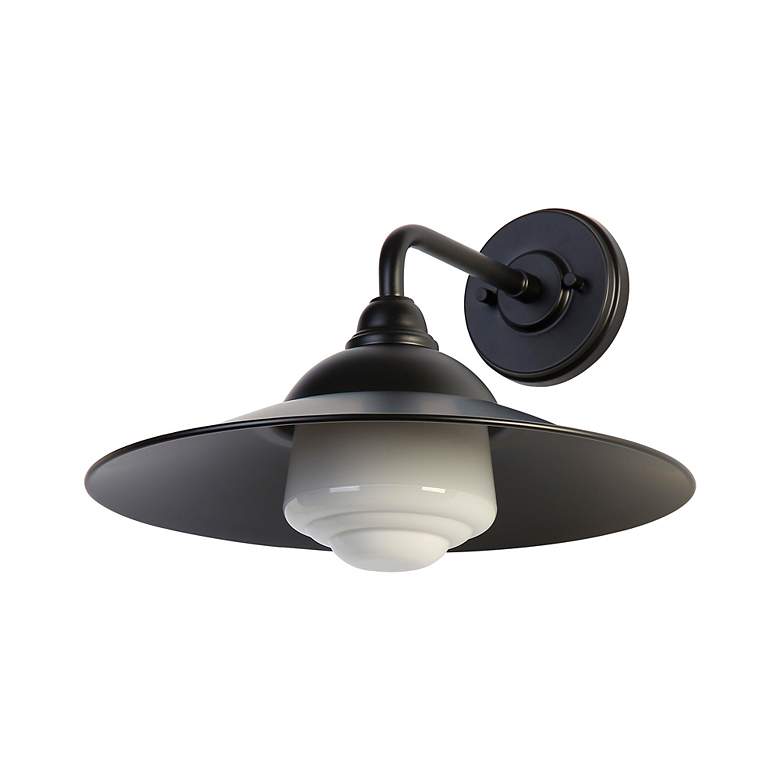 Image 5 Croma LED 15" Wall Sconce - Outdoor in Matte Black with Matte Black Shade more views
