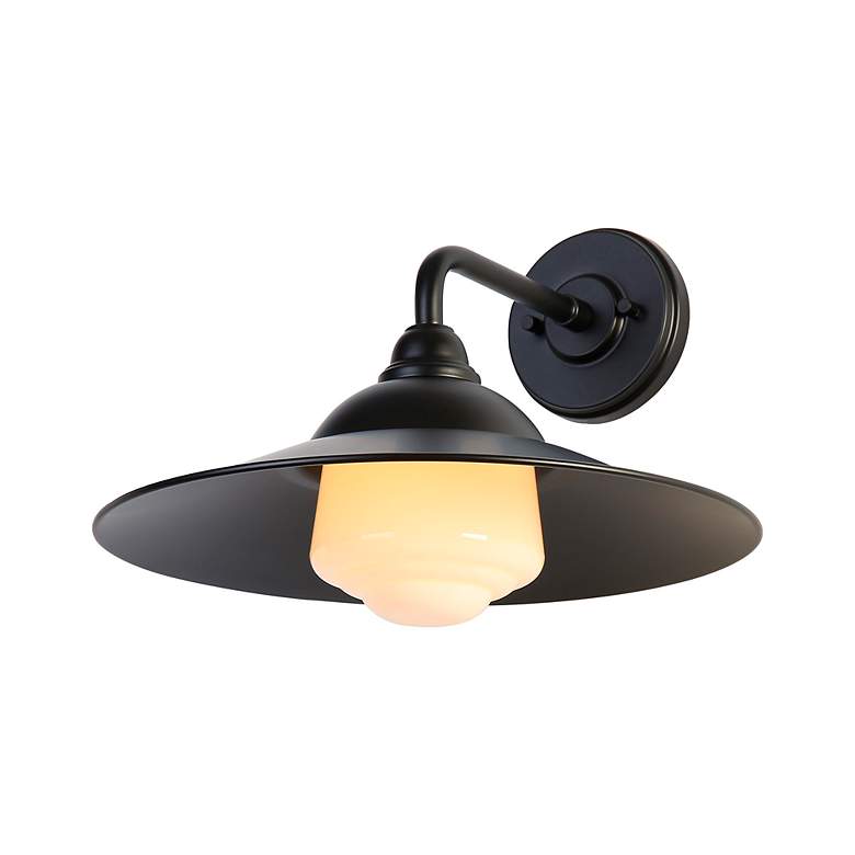 Image 6 Croma LED 15" Wall Sconce - Outdoor in Matte Black with Matte Black Shade more views