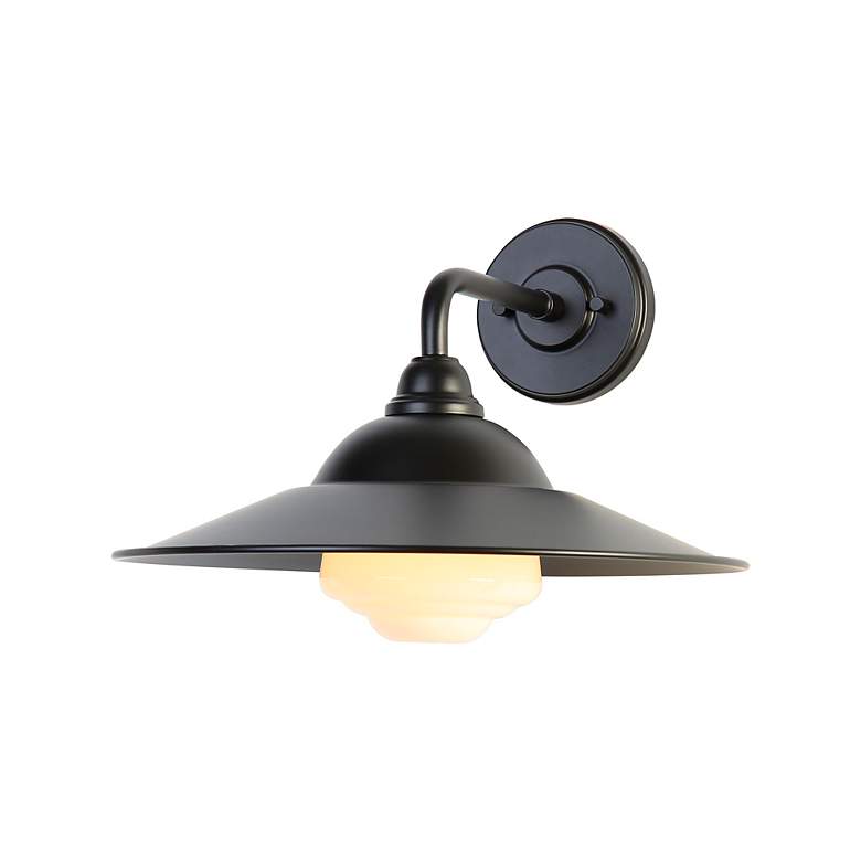 Image 7 Croma LED 15" Wall Sconce - Outdoor in Matte Black with Matte Black Shade more views