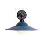 2_Croma LED 15" Wall Sconce - Outdoor in Matte Black with Matte Blue Shade more views