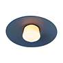 5_Croma LED 15" Wall Sconce - Outdoor in Matte Black with Matte Blue Shade more views