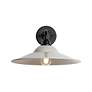 2_Croma LED 15" Wall Sconce - Outdoor in Matte Black with Matte Gray Shade more views