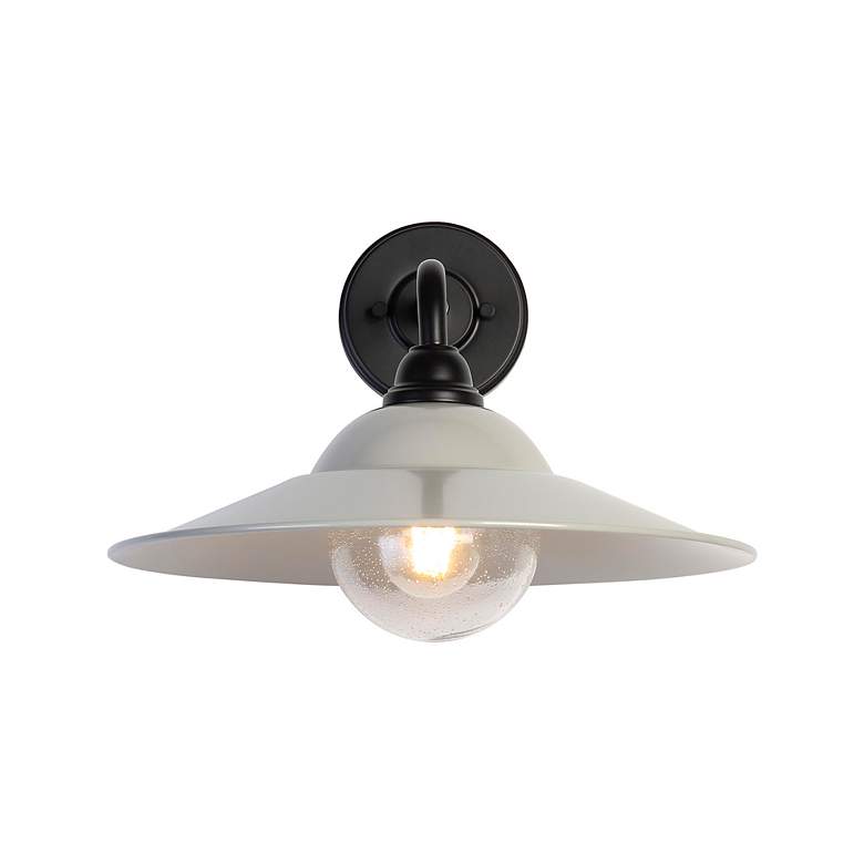 Image 3 Croma LED 15" Wall Sconce - Outdoor in Matte Black with Matte Gray Shade more views