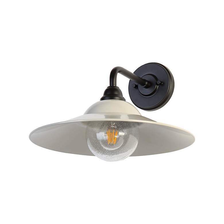 Image 5 Croma LED 15" Wall Sconce - Outdoor in Matte Black with Matte Gray Shade more views