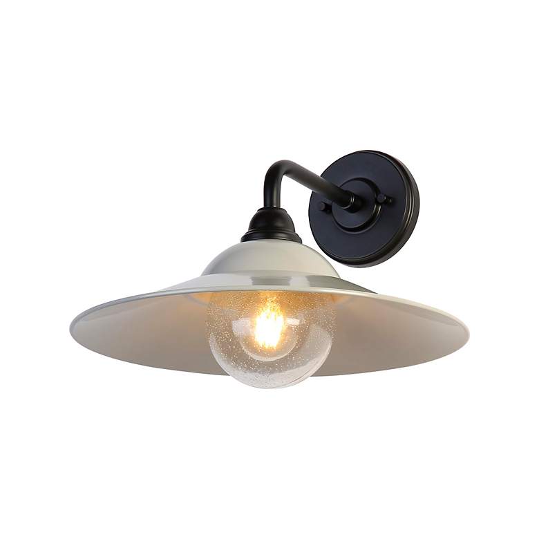 Image 6 Croma LED 15" Wall Sconce - Outdoor in Matte Black with Matte Gray Shade more views