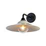 6_Croma LED 15" Wall Sconce - Outdoor in Matte Black with Matte Gray Shade more views