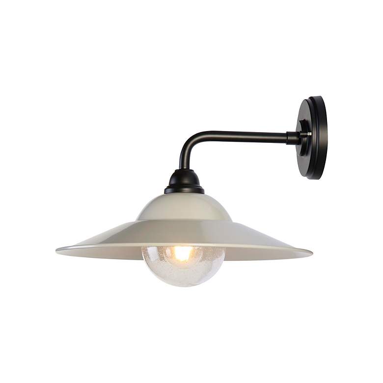 Image 7 Croma LED 15" Wall Sconce - Outdoor in Matte Black with Matte Gray Shade more views
