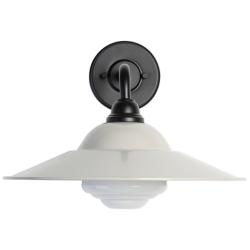 Croma LED 15" Wall Sconce - Outdoor in Matte Black with Matte Gray Shade