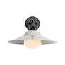 3_Croma LED 15" Wall Sconce - Outdoor in Matte Black with Matte Gray Shade more views