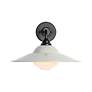 4_Croma LED 15" Wall Sconce - Outdoor in Matte Black with Matte Gray Shade more views