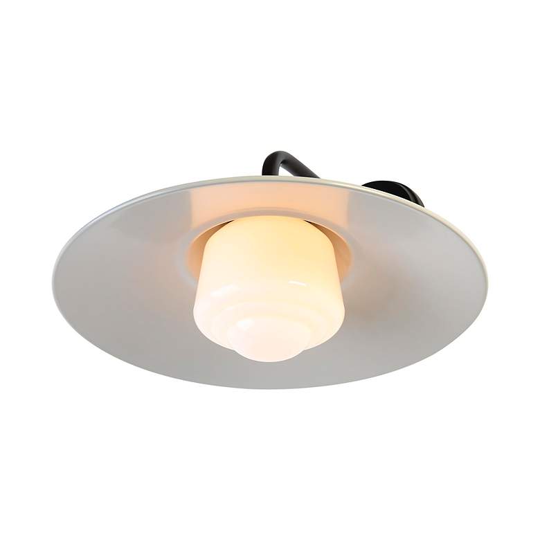 Image 7 Croma LED 15" Wall Sconce - Outdoor in Matte Black with Matte Gray Shade more views