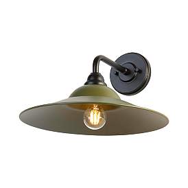 Image5 of Croma LED 15" Wall Sconce - Outdoor in Matte Black with Matte Pine Shade more views