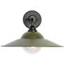 1_Croma LED 15" Wall Sconce - Outdoor in Matte Black with Matte Pine Shade