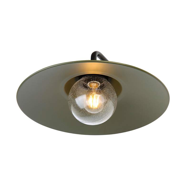 Image 7 Croma LED 15" Wall Sconce - Outdoor in Matte Black with Matte Pine Shade more views