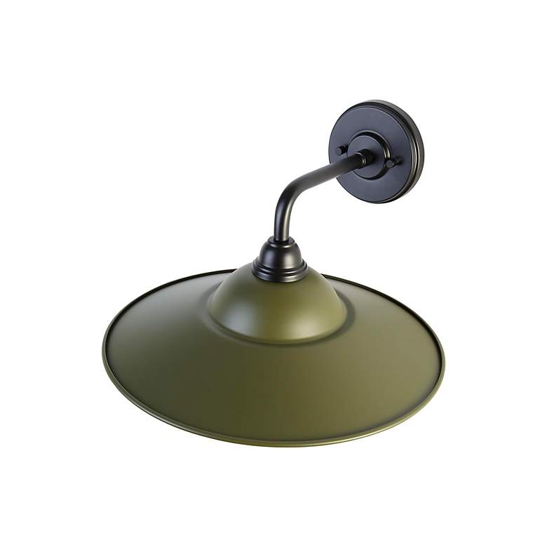 Image 7 Croma LED 15" Wall Sconce - Outdoor in Matte Black with Matte Pine Shade more views
