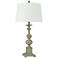 Cromwell 31"H Antique Sage Green-Grey Table Lamp w/ White Shade