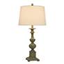 3_Cromwell 31"H Antique Sage Green-Grey Table Lamp w/ White Shade more views