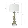 7_Cromwell 31"H Antique Sage Green-Grey Table Lamp w/ White Shade more views