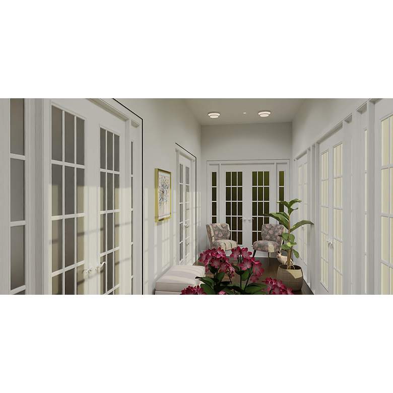 Image 2 Cromwell Integrated LED Brushed Nickel Flush Mount more views