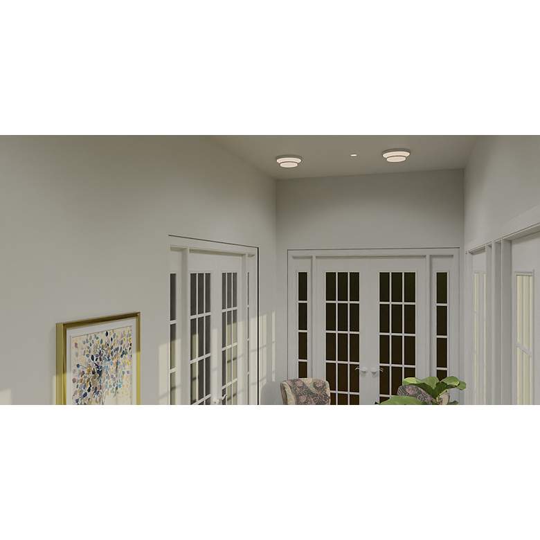 Image 4 Cromwell Integrated LED Brushed Nickel Flush Mount more views