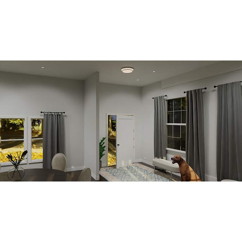 Image 2 Cromwell Integrated LED Brushed Nickel Flush Mount more views