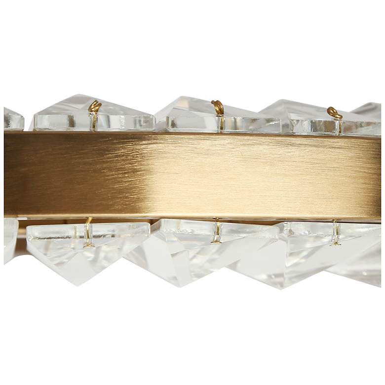 Image 3 Crorring 1-Light Gold LED Crystal Ring Chandelier more views