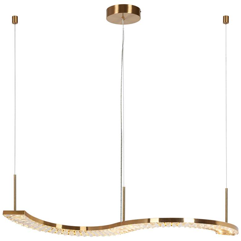 Image 1 Crorring 1-Light LED Crystal Island Chandelier