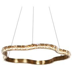 Crorring 1-Light LED Crystal Ring Chandelier